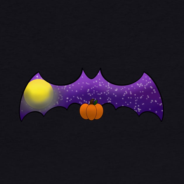 Bat in the Autumn Sky by Gumii Designs